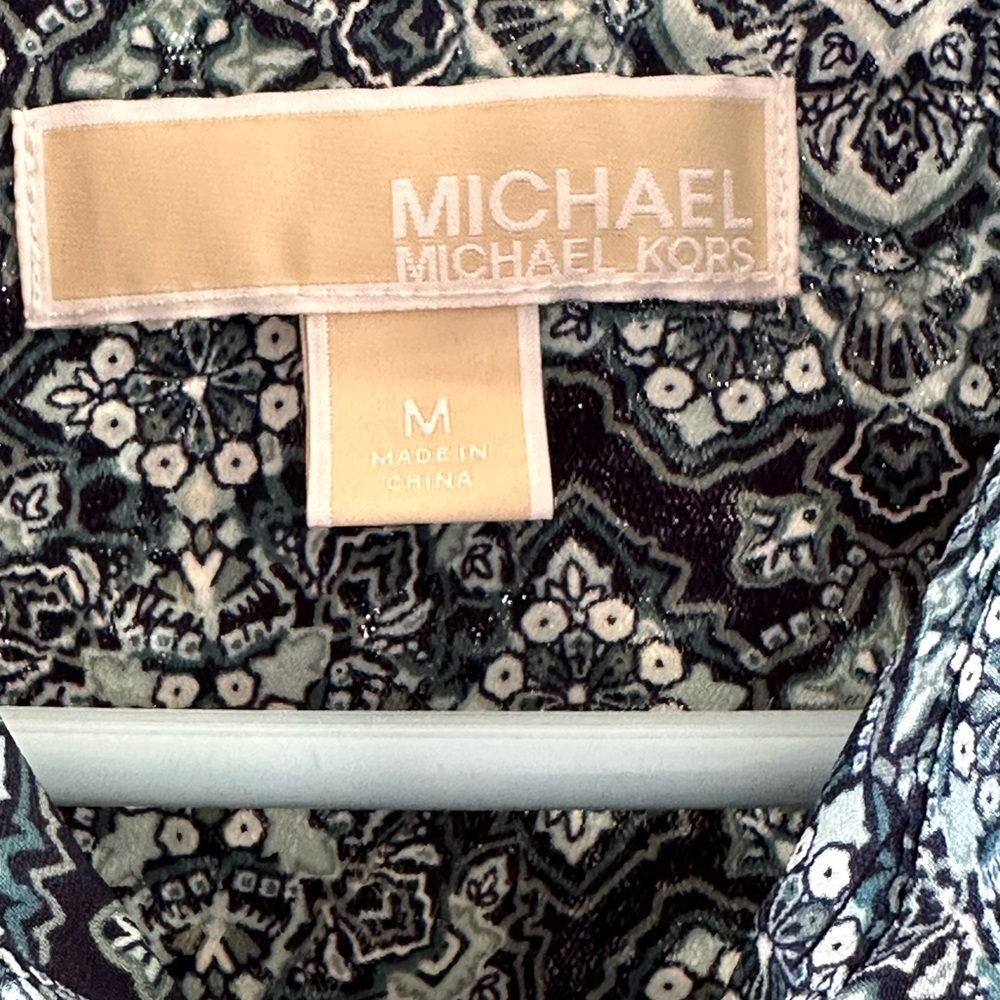 Michael Kors Blue Patterned Blouse - Picture 12 of 12